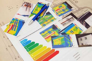 Energieanalsyse, Bauplne und Wremebilder eines Hauses