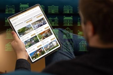 Immobilienportfolio auf einem Tablet-PC