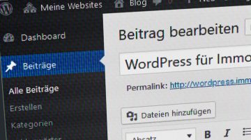 WordPress-Dashboard Screen